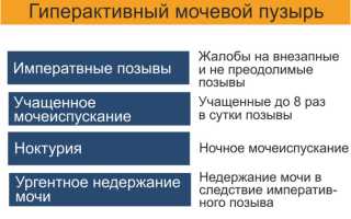 Причины развития гиперактивного мочевого пузыря — осложнения после болезни